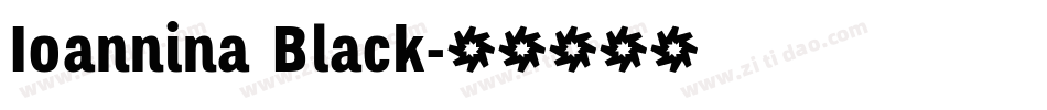 Ioannina Black字体转换
